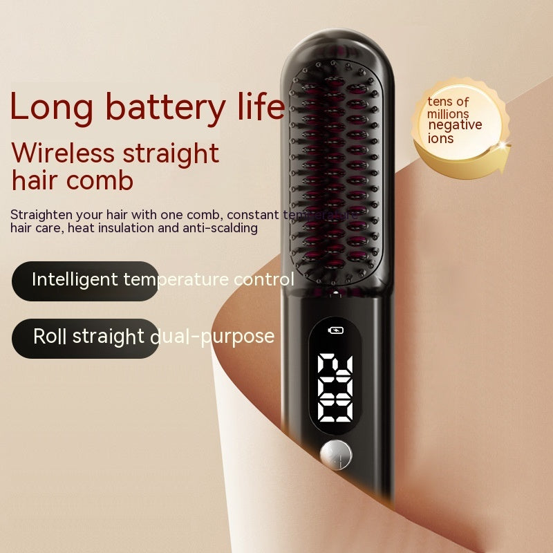 Cordless travel hair straightener