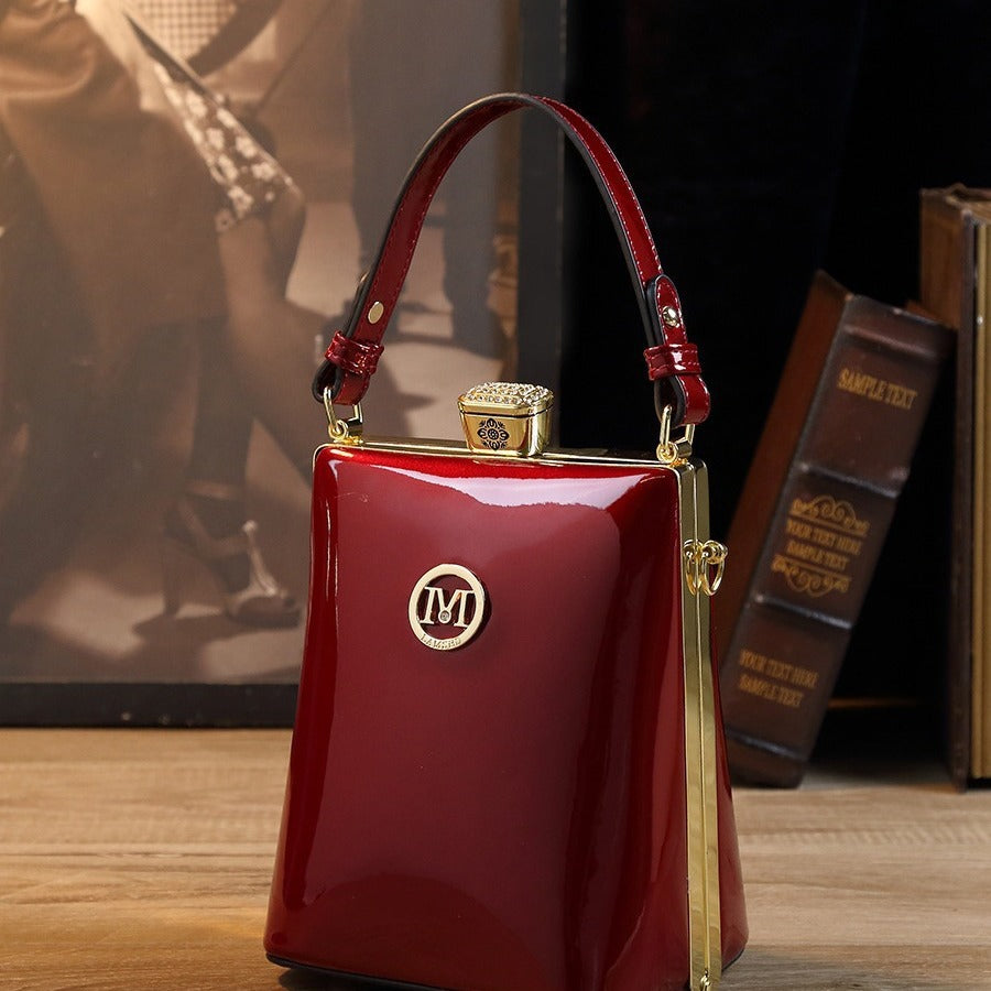 One Shoulder Bag Women Patent Leather Crossbody Glossy PU