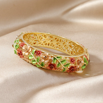 Women's Ethnic Style Hollow Painted Alloy Bracelet