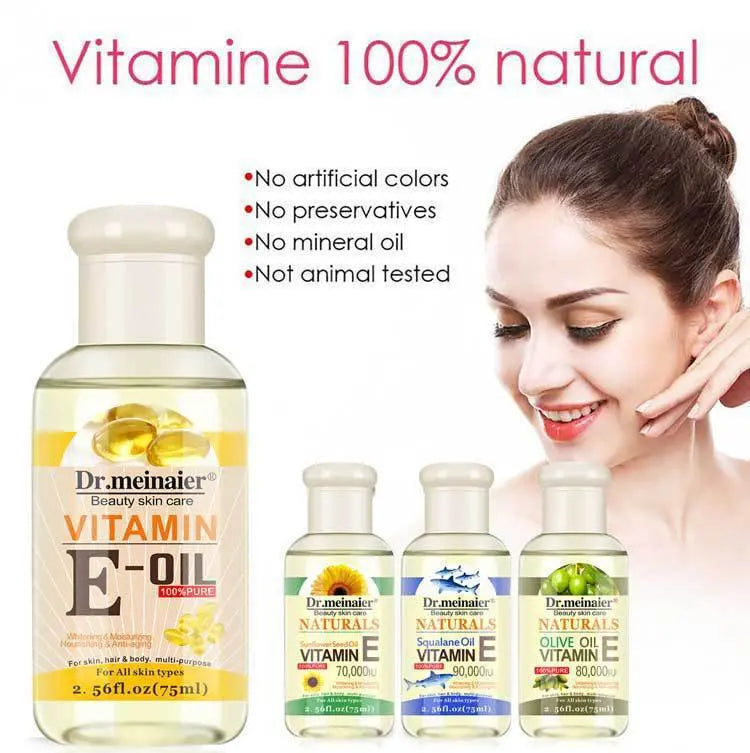 Vitamin E Synthesis Oil 75ML  Facial Body Hair Care Essential Oil Natural Moisturizing Vegetable Louisiana Mart