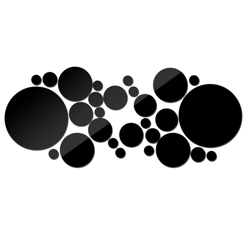 Big And Small Circles Mirror Sticker 3D Stereo Acrylic Wall Decoration Louisiana Mart
