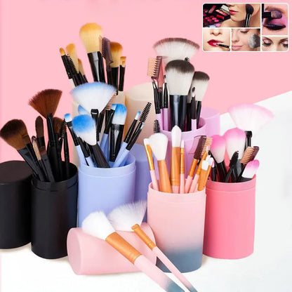12pcs Makeup Brush Set Blush Eyeshadow Eyelash Highlighter Makeup Brush Louisiana Mart