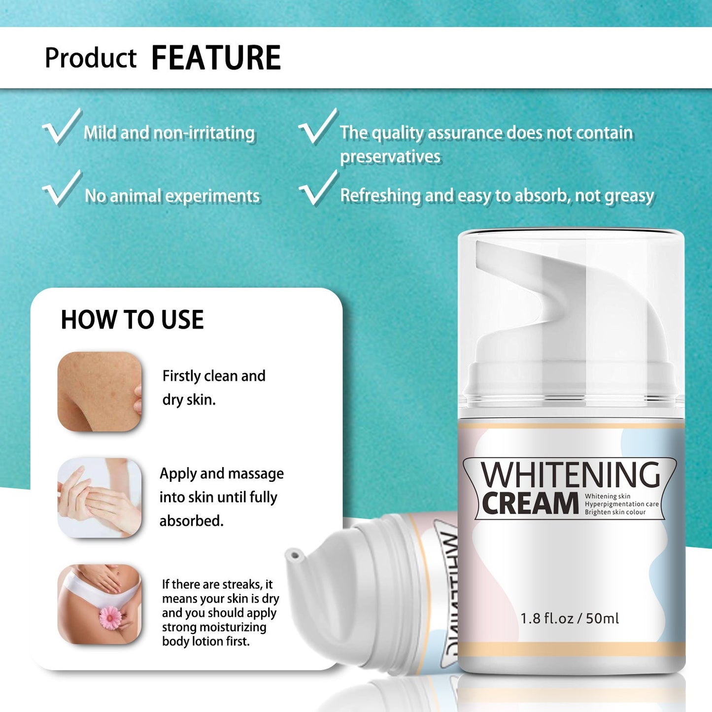 Underarm Whitening Cream Brightening Skin Color Moisturizing Louisiana Mart