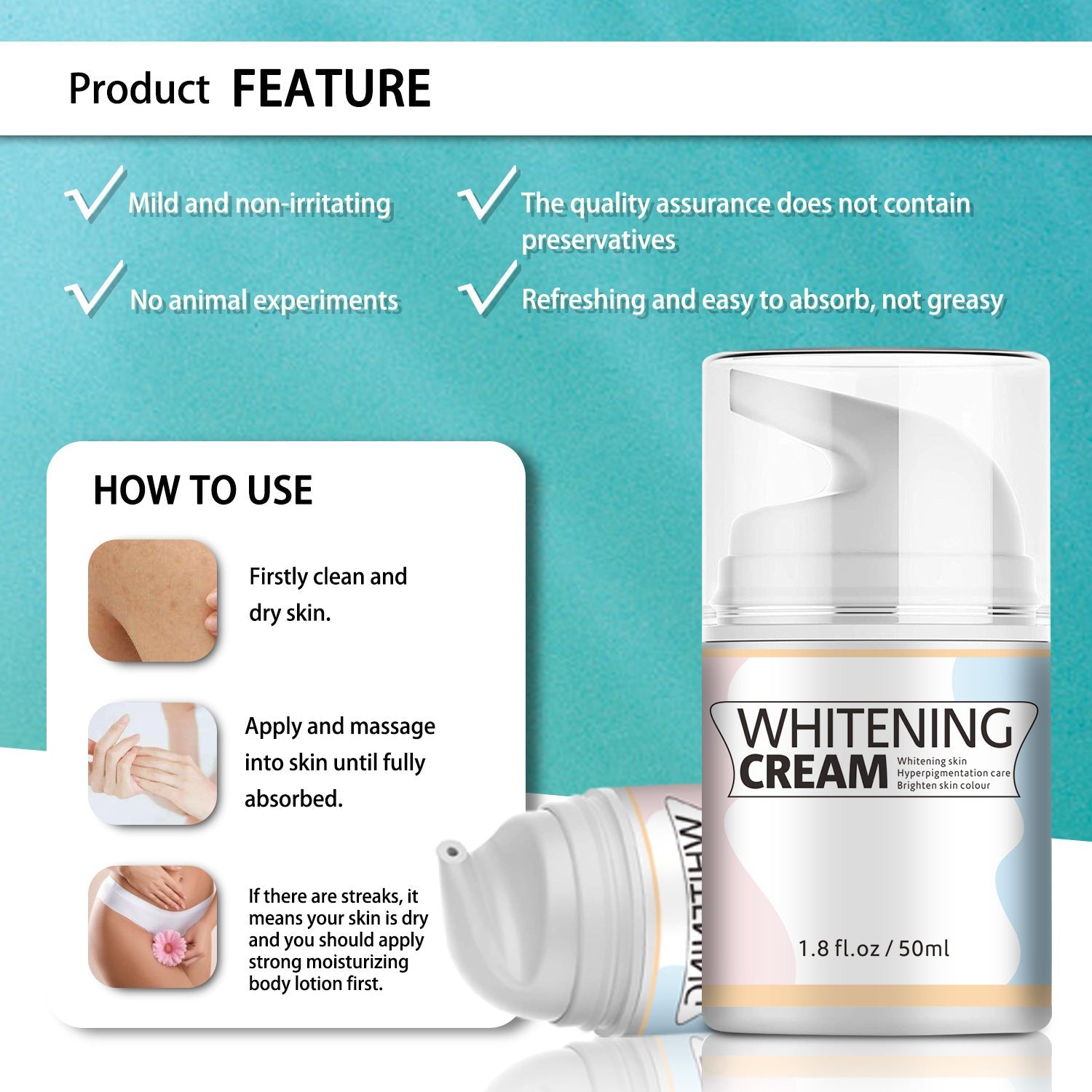 Underarm Whitening Cream Brightening Skin Color Moisturizing Louisiana Mart