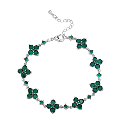 Flower Rhinestone Bracelet Light Luxury Sparking Zirconium High-grade Niche Bracelet Hand Jewelry
