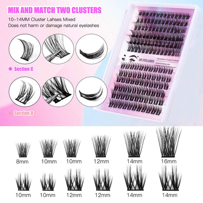 Cluster Lashes – 12 Rows of 150 Segmented Lash Clusters Louisiana Mart
