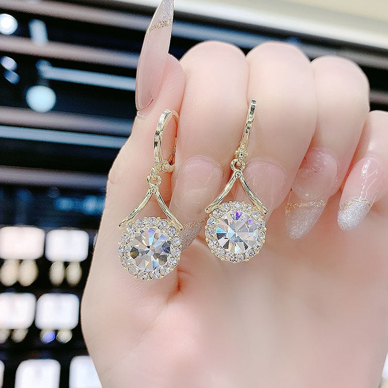European And American Style Earrings Personalized Minority Rhinestone Earrings