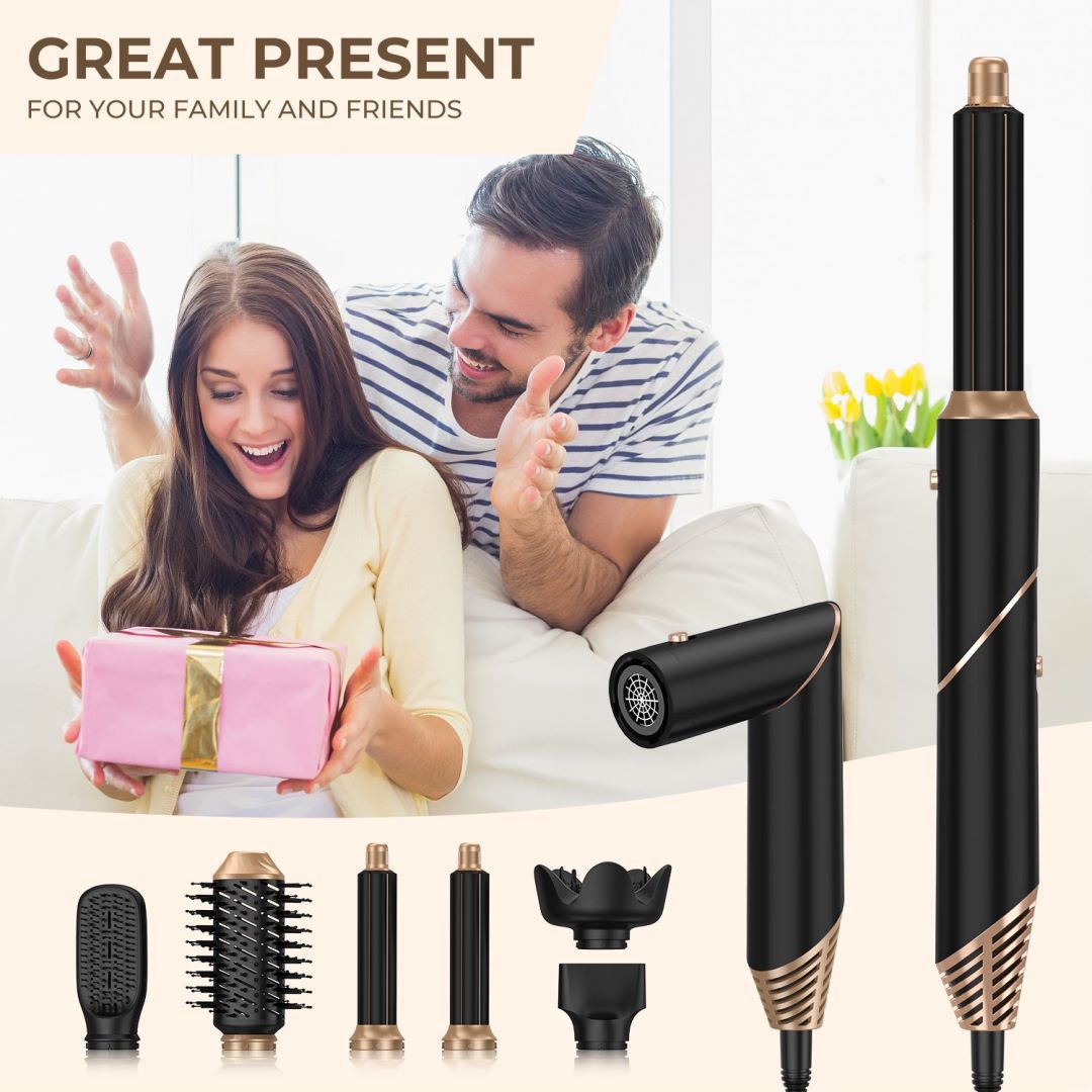 Automatic Hair Dryer 6-in-1 Folding Multi-Speed Quiet