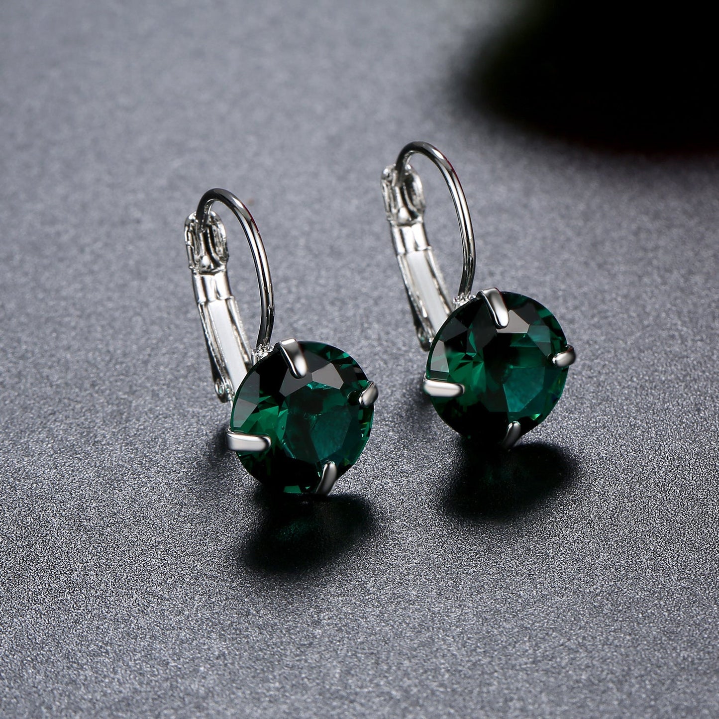 Single Zircon Colorful Ear Clip Simple Fashion Elegant European And American