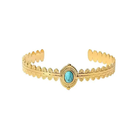 Stainless Steel All-match Twin Bracelet Natural Stone Bracelet