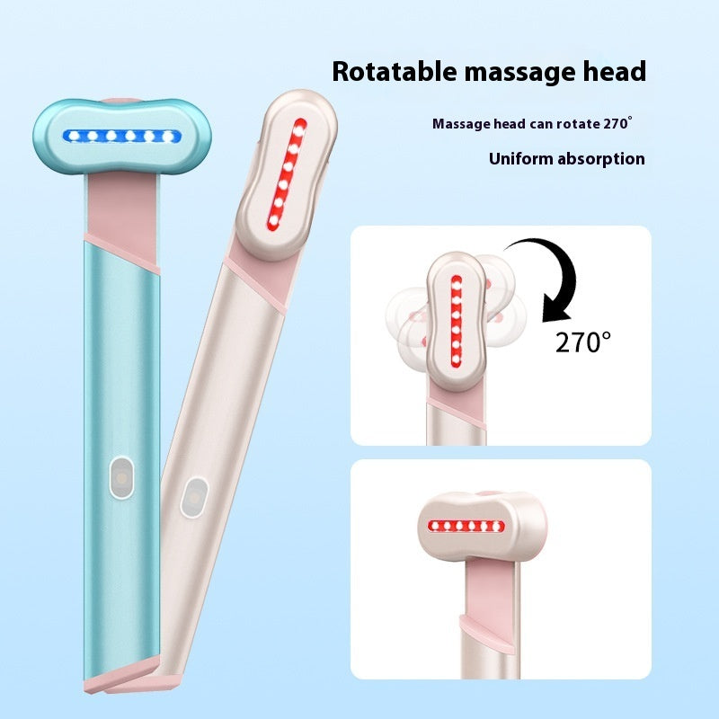 4 Colors Electric Eye Massager Red Blue Light Massage Eye Beautification Instrument Therapeutic Warmth Face Massage Louisiana Mart