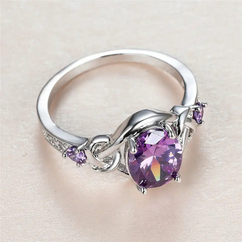 Women's European And American Oval Winding Ring