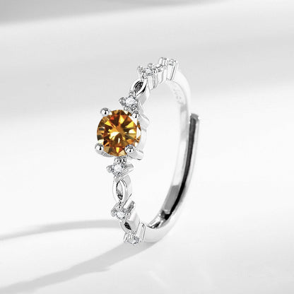 Moissanite Ring Female Ring High-grade Light Luxury