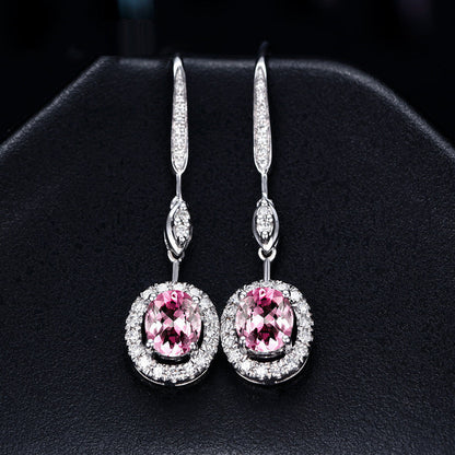 Real Sapphire Colored Gems Long Earrings