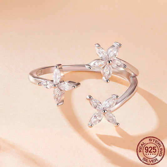 All-matching Twin S925 Sterling Silver Ring Bracelet