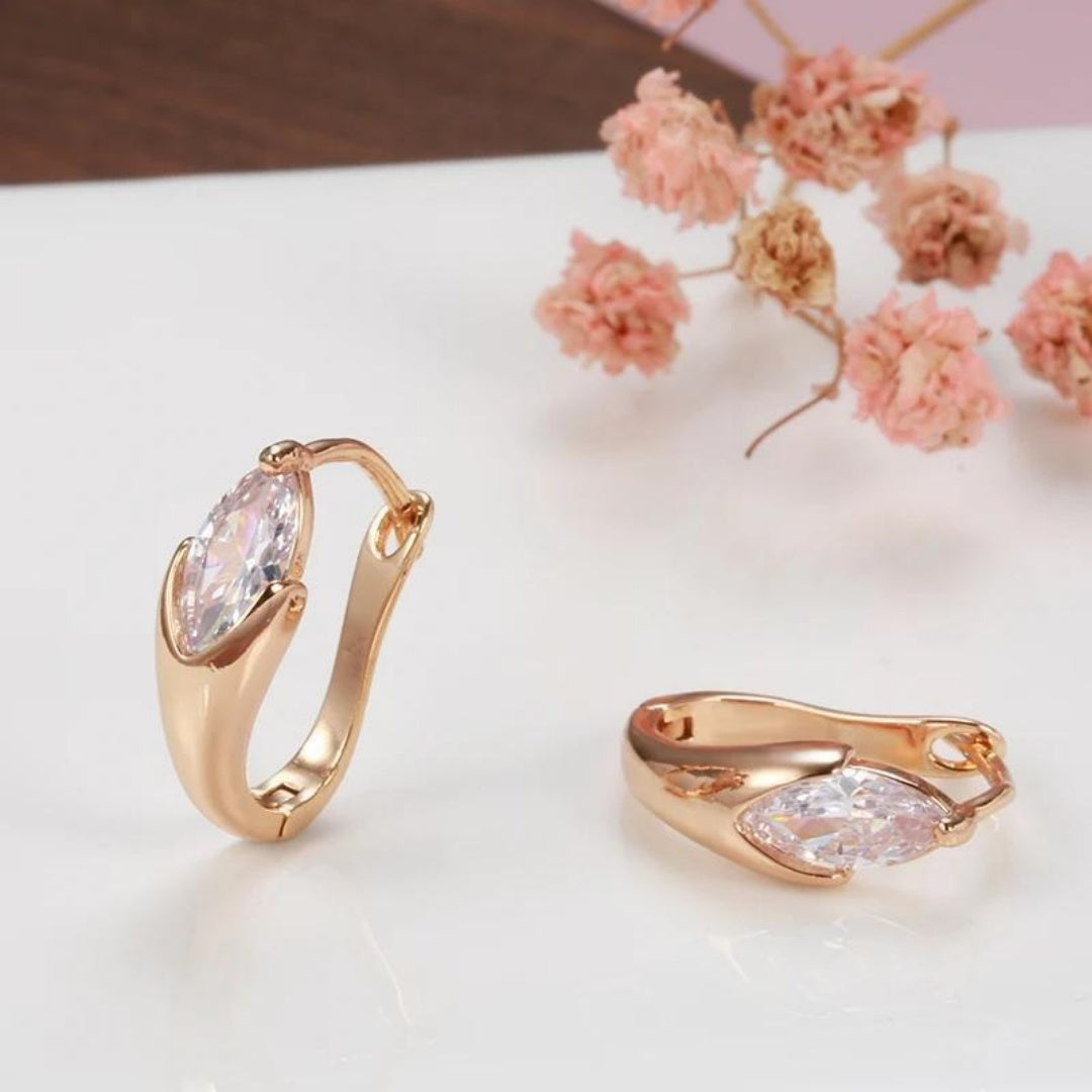 European And American Fashion Classics Gold Earrings Minimalistic Water Drops