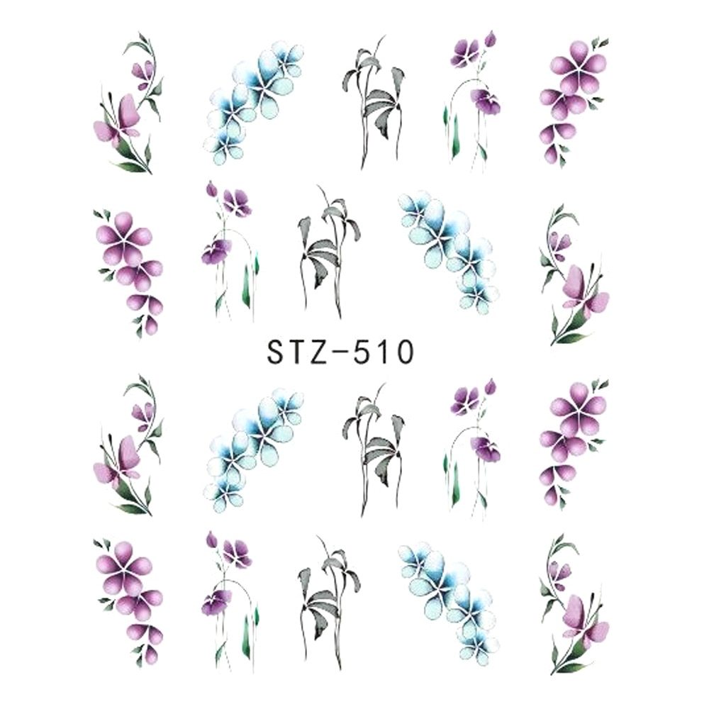 1pcs Nail Sticker Butterfly Flower Water Transfer Decal Sliders for Nail Art Decoration Tattoo Manicure Wraps Tools Tip JISTZ508 Louisiana Mart