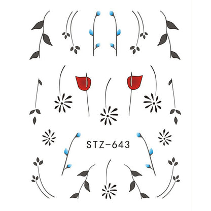 1pcs Nail Sticker Butterfly Flower Water Transfer Decal Sliders for Nail Art Decoration Tattoo Manicure Wraps Tools Tip JISTZ508 Louisiana Mart