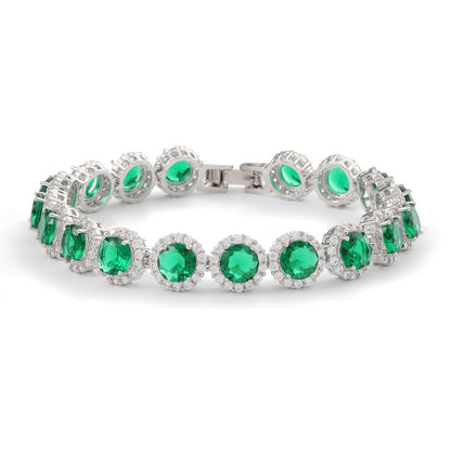 Fashion Gold-plated Inlaid Zircon Hollow Round Bracelet