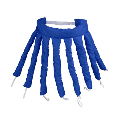 Lazy Hair Curler in blue featuring an 8-claw removable design for heatless overnight styling.