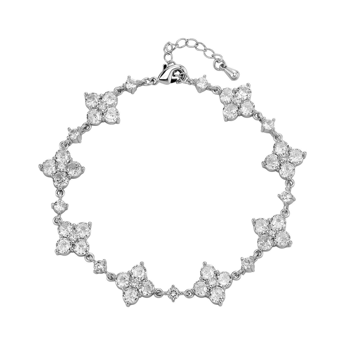 Flower Rhinestone Bracelet Light Luxury Sparking Zirconium High-grade Niche Bracelet Hand Jewelry