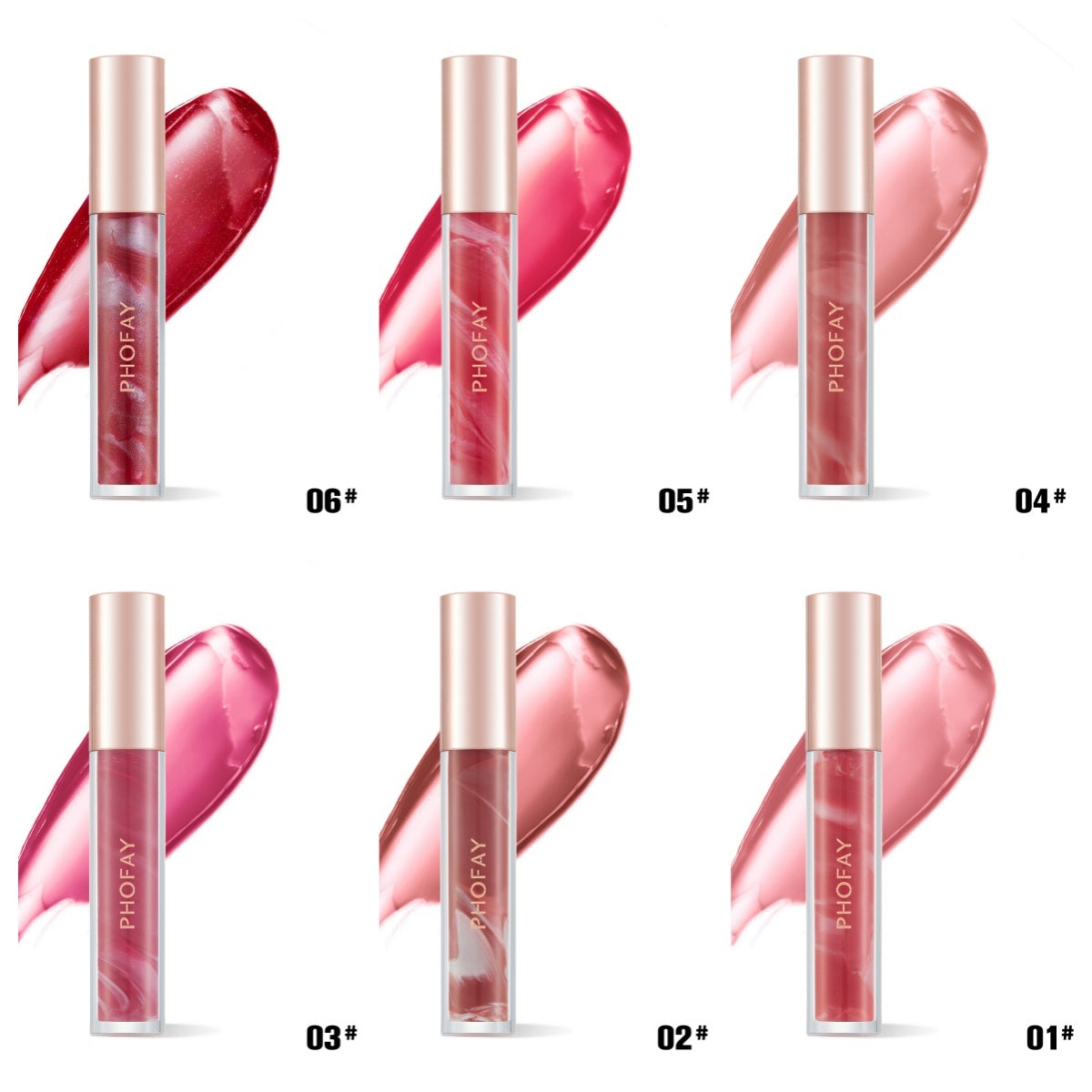 PHOFAY Rose Blooming Hydrating Lip Gloss Louisiana Mart