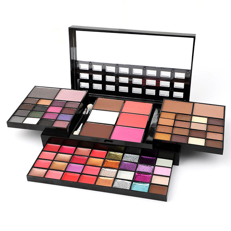 74 Colors Makeup Set Lip Gloss Blush Eyeshadow Highlight Combination Plate Wholesale Makeup Set Louisiana Mart