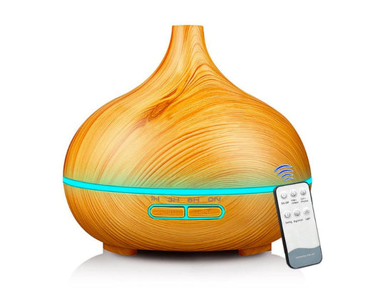 Creative Home Appliance Full Wood Grain Remote Control Aromatherapy Lamp Louisiana Mart