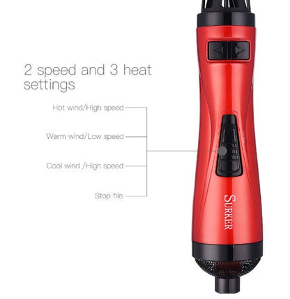 Professional Hair Dryer Rotary Brush Machine 2 in 1 Multifunction Hair Curler Curling Iron Wand Styling Tools Louisiana Mart