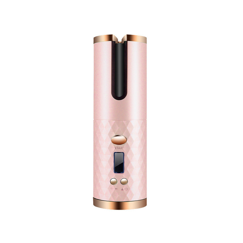 Rechargeable Automatic Hair Curler Women Portable Hair Curling Iron LCD Display Ceramic Curly Rotating Curling Wave Styer Louisiana Mart