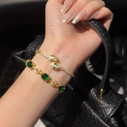 Rhinestone Bracelet Design Sense Simple Graceful White All-matching Vintage Bracelet