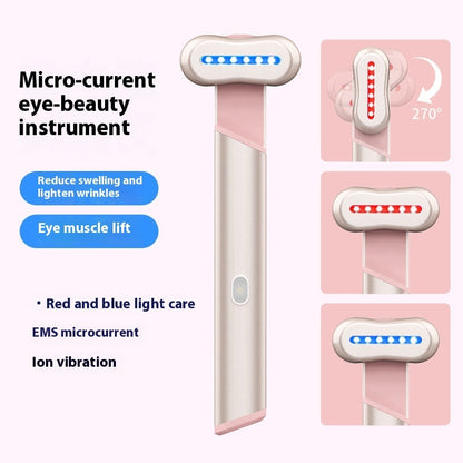 4 Colors Electric Eye Massager Red Blue Light Massage Eye Beautification Instrument Therapeutic Warmth Face Massage Louisiana Mart
