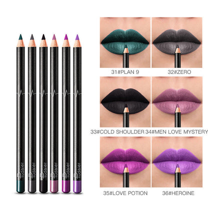 36 Color Lip Liner Waterproof Non-smudge Nude Color Louisiana Mart