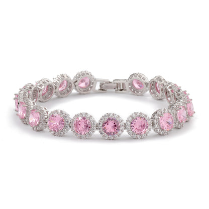 Fashion Gold-plated Inlaid Zircon Hollow Round Bracelet