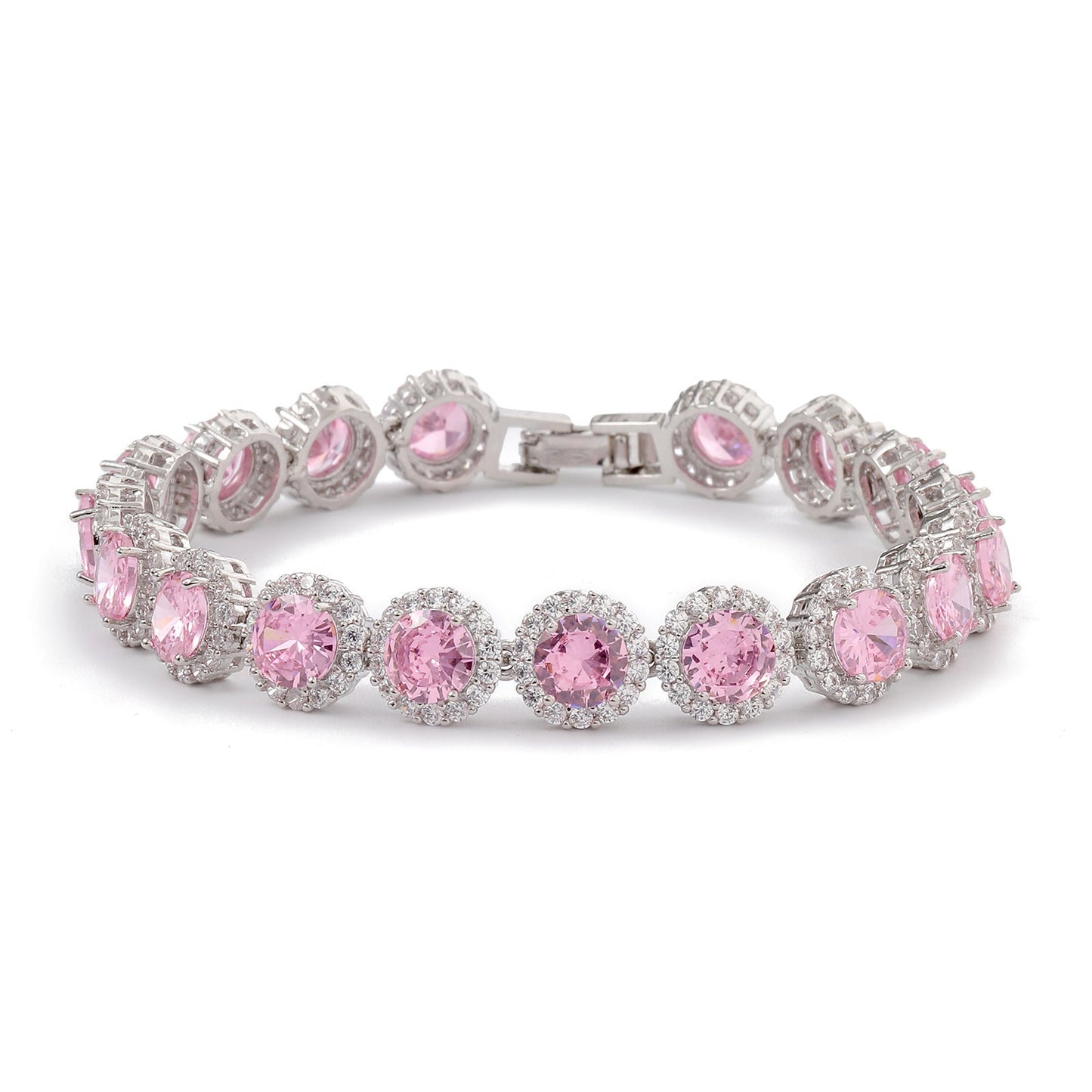 Fashion Gold-plated Inlaid Zircon Hollow Round Bracelet