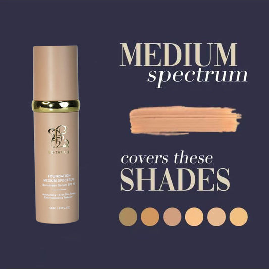 Foundation 4 In 1 Medium Spectrum, Protecting From Sun With SPF50,For Gym, Sports, Dancing Concealer Coverage Flawless Louisiana Mart
