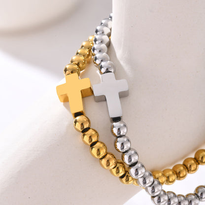 Beaded Gold Bracelet Simple Women's Jewelry