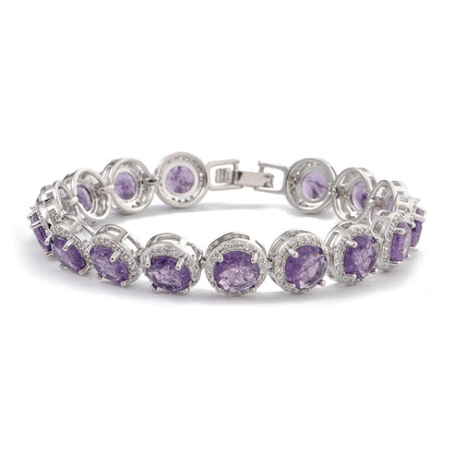 Fashion Gold-plated Inlaid Zircon Hollow Round Bracelet