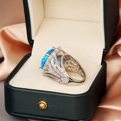 Italian Court Retro Hollow Female Ring