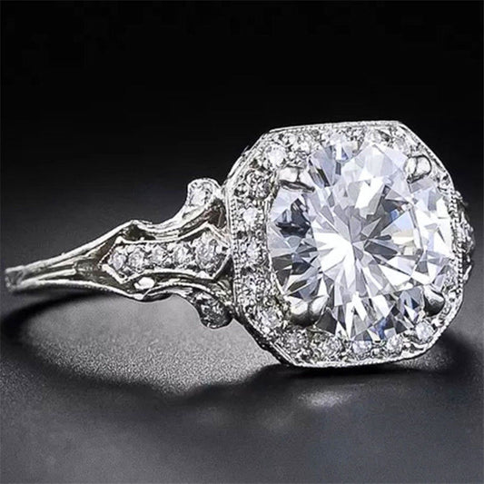 Women's Fashion Personality Eight Arrows Zircon Ring