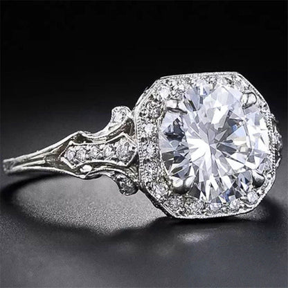 Women's Fashion Personality Eight Arrows Zircon Ring