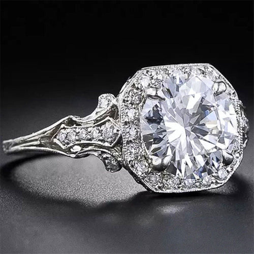 Women's Fashion Personality Eight Arrows Zircon Ring