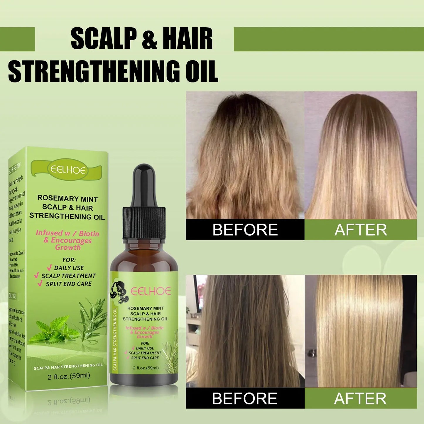 Rosemary Mint Hair Growth Fluid Scalp Massage Louisiana Mart