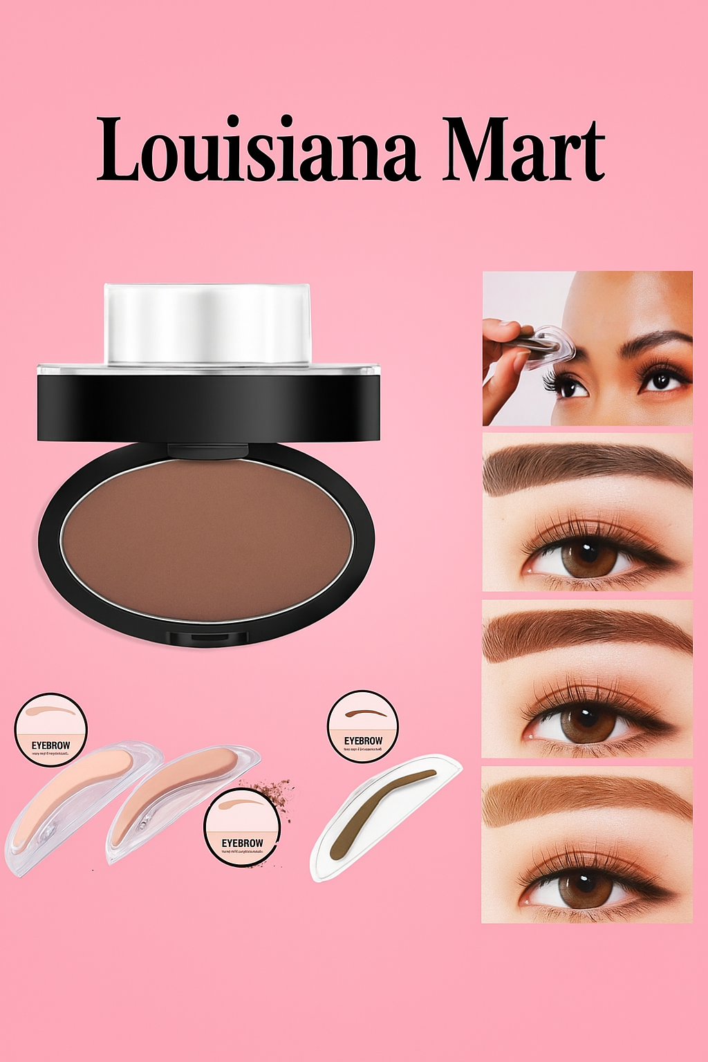 Eyebrow Powder Stamp Tint Stencil Kit Cosmetics Professional Makeup Waterproof Eye Brow Stamp Lift Eyebrow Enhancers Stencil Kit