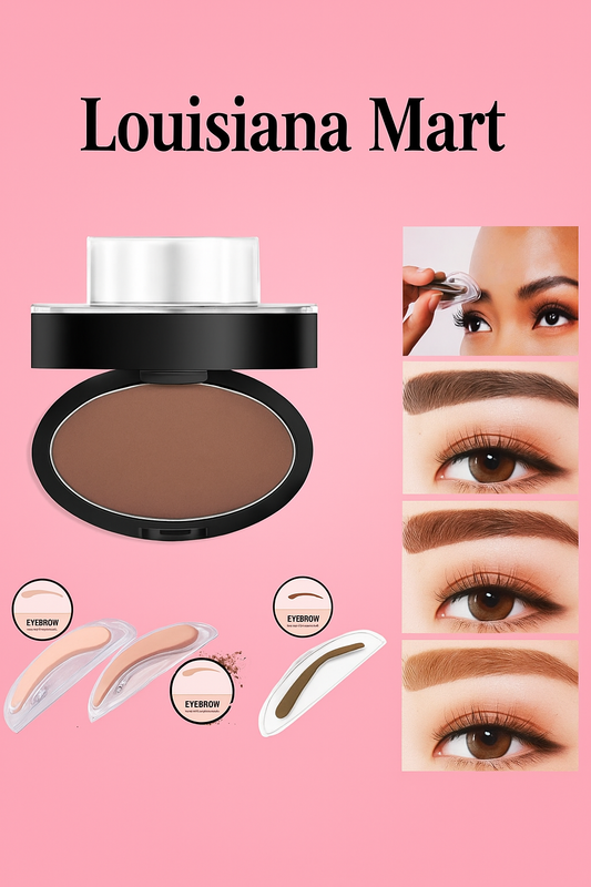Eyebrow Powder Stamp Tint Stencil Kit Cosmetics Professional Makeup Waterproof Eye Brow Stamp Lift Eyebrow Enhancers Stencil Kit