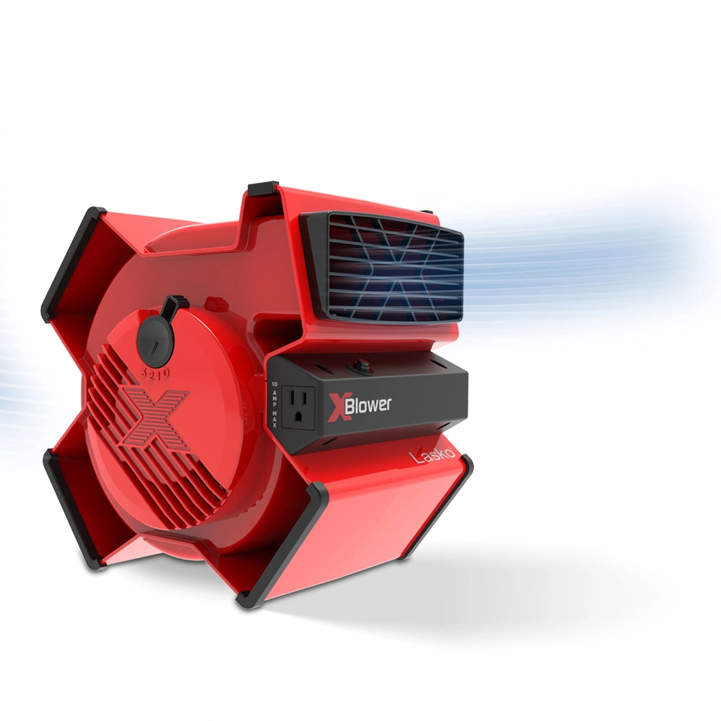 Lasko 11" X-Blower Utility Fan with USB Port, Red X12900