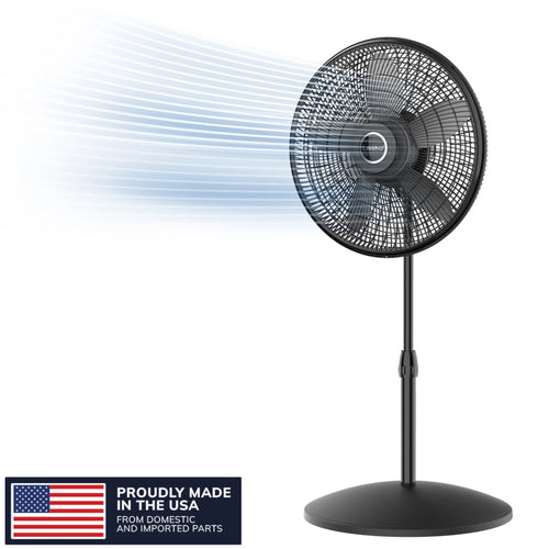 Lasko 18" Oscillating Pedestal Fan 3-Speed Black S18910