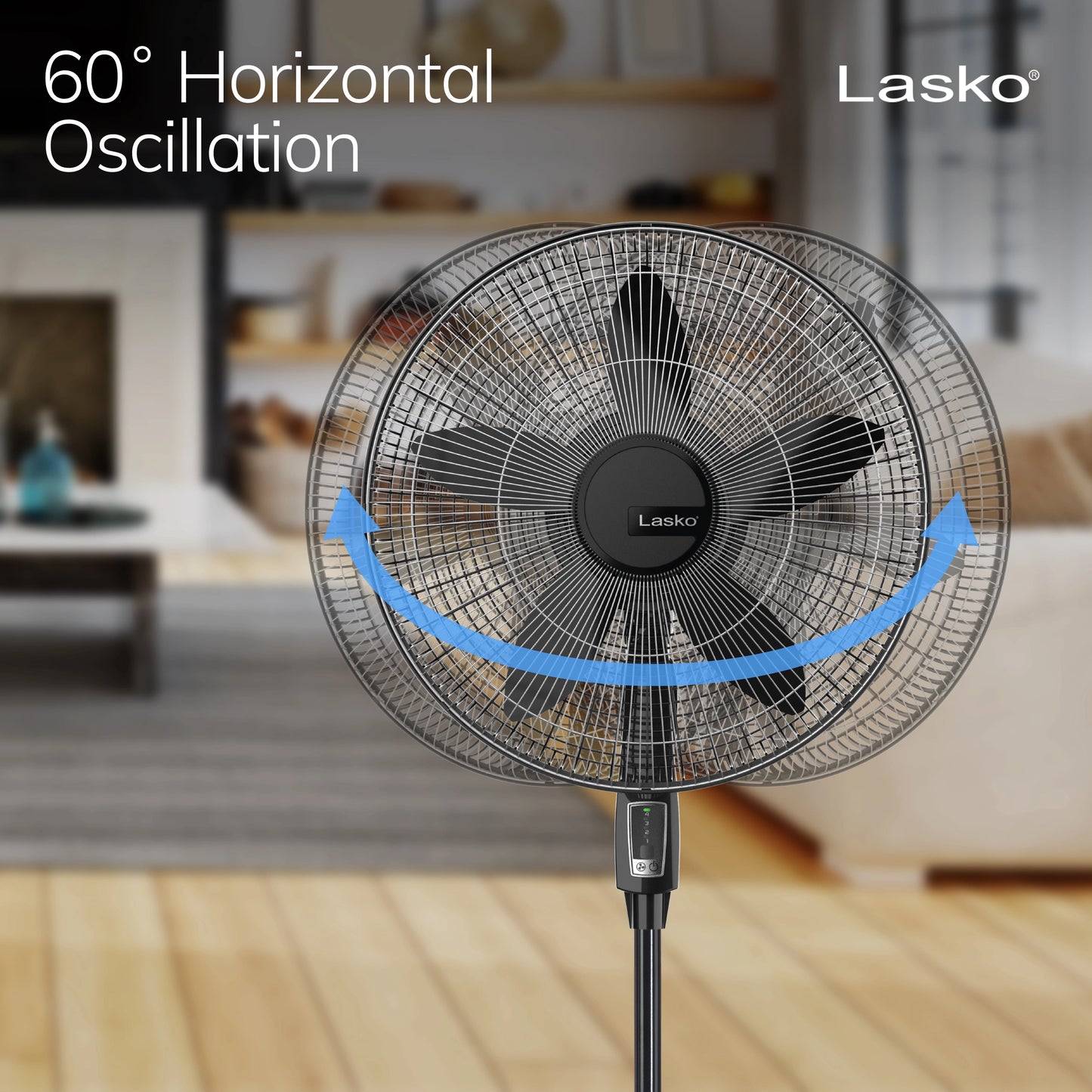Lasko 18" Oscillating Pedestal Fan 3-Speed Black S18910