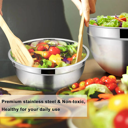 Vesteel 7-Piece Stainless Steel Mixing Bowls Set with Lids