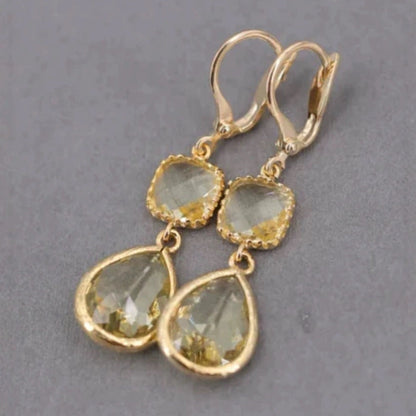 Retro Exaggerated Crystal Long Fringe Earrings